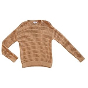 Calvin Klein Beige Knit Sweater Stretch Small